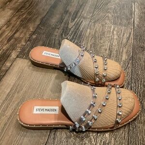 Like New, Steve Madden Women's Skyler Flat Sandal, Size 8.5